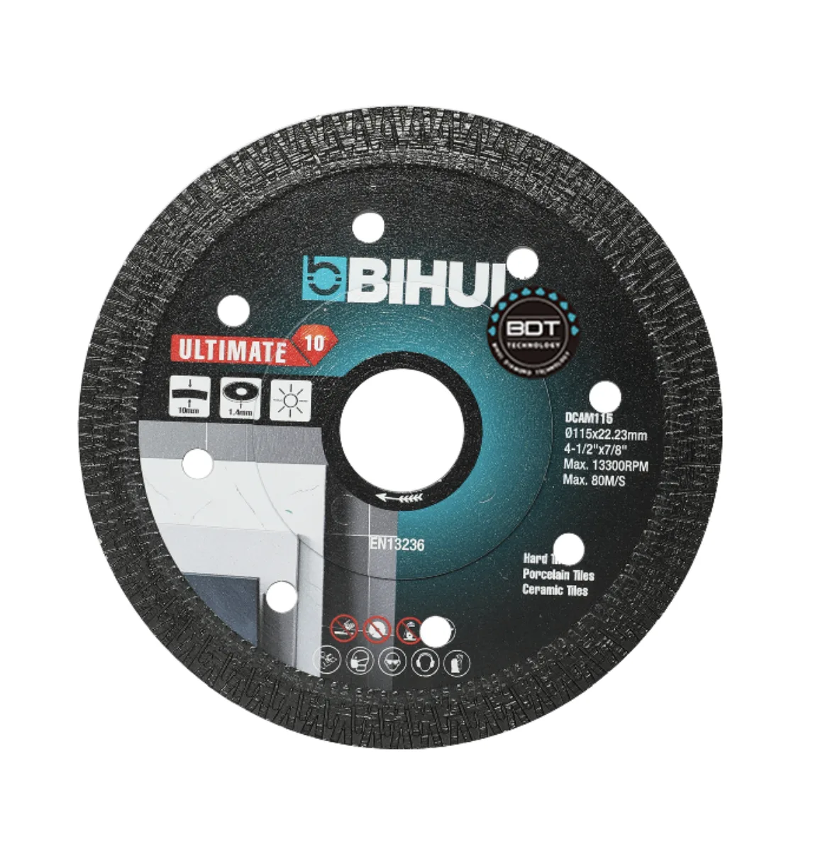 BIHUI DCAM115 – Disco diamantato da taglio Ultimate 115 mm
